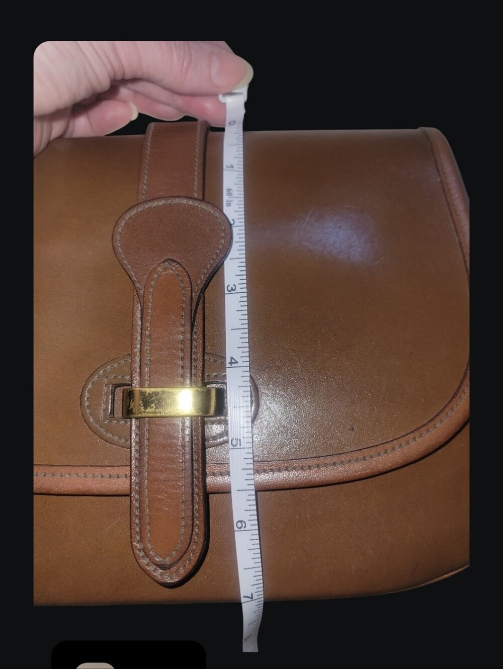 Dooney & Bourke Smooth Bridle Leather Over & Under Saddle 1981-1983 Rare #1264 - Picture 14 of 16